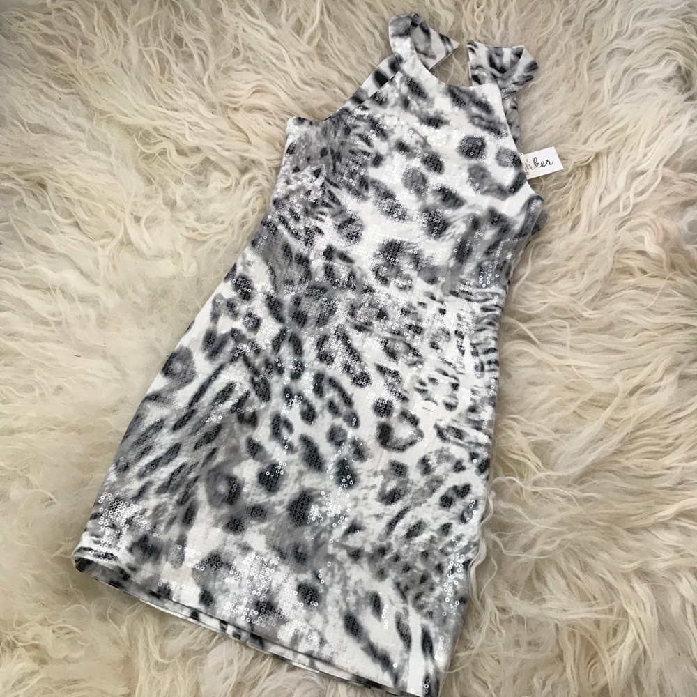 PARKER Animal Print Mini Dress